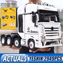 Yeshin 20005 High-tech Remote Control Vehicle Compatible with Arocs Truck Car Model Building Blocks Bricks Kids Christmas Gifts 2024 - buy cheap