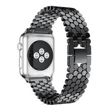 for Apple Watch 5 40mm 44mm Band Luxury Wristbands Replacement for iWatch Series 4 3 38mm 42mm Stainless Steel Strap Clasp Scale 2024 - buy cheap