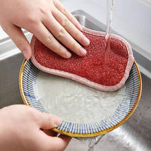 3/1PCS Kitchen Cleaning Towel Kitchenware Brushes Anti Grease Wiping Rags Absorbent Washing Dish Cloth Accessories 2Sided Sponge 2024 - buy cheap