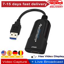 USB 3.0 HDMI  Mini Video Capture Card Video Grabber Record Box For PS4 Game DVD Camcorder HD Camera Recording Live Streaming 2024 - buy cheap