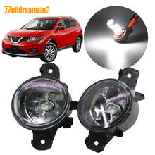 Buildreamen2 para nissan x-trail t30 carro h11 luz de nevoeiro abajur + lâmpada luz de circulação diurna 12v 2001 2002 2003 2004 2005 2006 2024 - compre barato