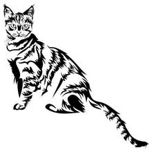 Car Sticker Small Sitting Cat Classic Animal Car Sticker Personalized Car Window Decoration Decal Black/White,15cm*14cm 2024 - buy cheap