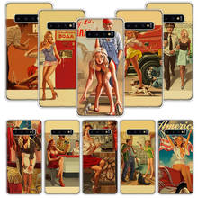 Sexy Hot Pin up woman Vintege Phone Case for Samsung Galaxy A50 A51 A70 A71 A41 A31 A21S A11 A40 A30 A20E A10 A6 Plus A8 + A7 A9 2024 - buy cheap