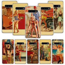 Vintege-funda de teléfono con Pin up para mujer, carcasa Sexy para Samsung Galaxy A51, A71, A50S, A20E, A30, A40, A70S, A10S, A01, A21, A41, A52, A20S, A6, A7, A8, A9 2024 - compra barato