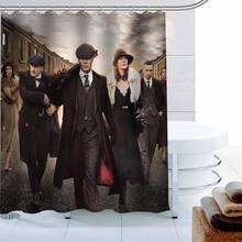 Cortina de ducha Peaky Blinders, tejido de poliéster con 12 ganchos, impresión 3D, impermeable, decoración de baño 2024 - compra barato