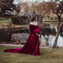 Probeche vestido longo para fotos de maternidade, sensual, vestido maxi sem ombro, roupas para mulheres grávidas, sem ombro, foto 2020 2024 - compre barato