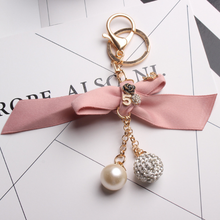 Fashion Bow knot Key chain for Women KeyChain Rhinestone Bag Car Pendant Car Key Ring JewelryEH649 2024 - buy cheap