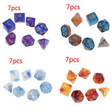 7pcs D4-D20 Acrylic Polyhedral Dice 20 Sided Dices Table Board Role Playing Game for Bar Pub Club Party 2024 - buy cheap