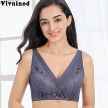 Thin Vest Lace Bras For Women Floral Wireless Bralette Sexy Brassiere Girl Top Bh Deep V Plus Size Intimates Minimizer Lace Bras 2024 - compre barato