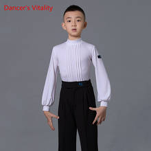 Latin Dance Practice Costume Boys Body Suit Winter Standard Competition Clothes Child Profession Performance Clothing 2024 - buy cheap