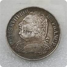 Копия монеты 1815 Франция Людовик XVIII в 5 франках 2024 - купить недорого