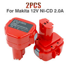 2 piezas 12 V Ni-CD PA12 2000 MAH reemplazo de batería para Makita potencia recargable de 1222 herramientas de 1220 6271D 192598-2 193981-6 638347-8 2024 - compra barato