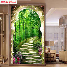 Large 5D Diy diamond painting Bamboo Forest Path Diamond Mosaic Rhinestone Embroidery cross stitch Y3757 2024 - buy cheap