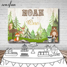 Sensfun Woodland Baby Shower Backdrops Forest Animal Birthday Party Backdrop Photography Prop Photo Background 7x5ft Vinyl 2024 - buy cheap