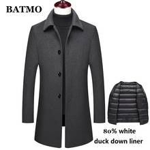 BATMO-gabardina de lana gruesa para hombre, chaquetas de lana, abrigo cálido de lana para invierno, 80%, M72002 2024 - compra barato