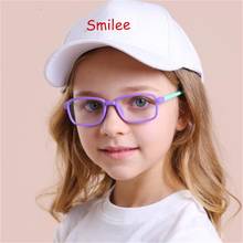 Anti azul óculos de luz para crianças bonito roxo óculos moldura lente clara menina menino azul filtro óculos de proteção uv400 quadrados 2024 - compre barato