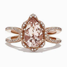Lingerie de cristal de zircão para mulheres, anéis de luxo feminino com gota de água em ouro rosa joia promessa casamento aliança de noivado para mulheres 2024 - compre barato