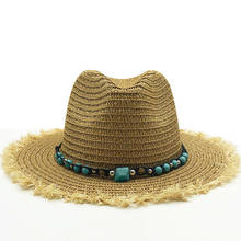 2020 New Summer Sun Hats For women man Panama Hat straw beach hat fashion UV sun Peotection travel cap 2024 - buy cheap
