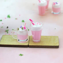 1:12 dollhouse miniature Mini Strawberry milkshake candy food toy doll accessories toy for forest animal family collectible Gift 2024 - buy cheap