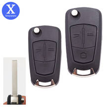 XINYUEXIN Key Fob Flip Car Key Shell Fit For Vauxhall Opel Corsa Astra Vectra Zafira 2 3Button Remote Folding Key Fob Case 2024 - buy cheap