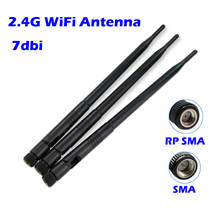 Wifi antena del Router Omni Siganl-de 7dbi ganar inalámbrico RP-SMA conector SMA 2,4 ghz para módem repetidor punto AP cámara IP 2024 - compra barato