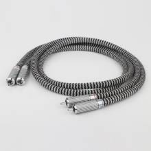 Cable de señal de Audio Chapado en plata, RCA a RCA para amplificadores, X404TP, par 2024 - compra barato