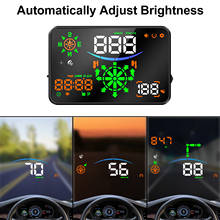 Автомобильный проектор лобового стекла HUD, зеркало с дисплеем, предупреждение о превышении скорости, напряжение км/ч миль/ч, для Tesla BMW 2024 - купить недорого