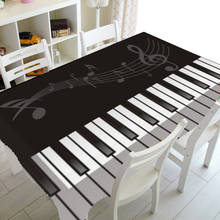 Trendy Music Notes and Piano Keys Party Home Decor Musical Music Tablecloth Table Cloths Cover for Rectangle Table 3D TV Covers 2024 - buy cheap