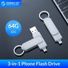 ORICO OTG USB Flash Drive 3-In-1 U Disk 64GB 32GB USB3.0 Flash Memory USB Stick Flash Disk For Phone/Tablet/PC 2024 - buy cheap