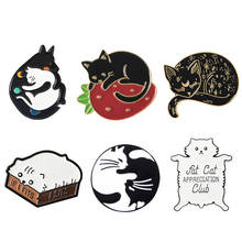 Meow-caja de alfileres esmaltados de gato para guardería, broche personalizado de gatito, insignia de gato, bolsa de ropa, Pin de solapa, regalo de joyería de animales de dibujos animados 2024 - compra barato