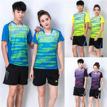 Camisetas esportivas de badminton, camisetas de tênis de mesa respiráveis, kit de uniforme com manga curta, camisetas de tênis, camisetas de ping pong 6901 2024 - compre barato
