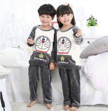 Boys Pyjama Teenage Clothes Winter Cartoon Children Pajamas Flannel Sleepwear Girls Nightwear Coral Fleece Kids Pijamas Homewear 2024 - buy cheap