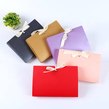 Sobres de 26x17,5x3,5 cm, caja de regalo para seda/bufanda/ropa, embalaje de bolsas de papel para recuerdo de fiesta de boda, bolsa de regalo de papel 2024 - compra barato