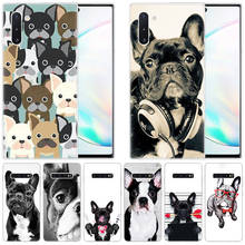 Capa de silicone macio buldogue francês para samsung, galaxy note 10 pro 9 8 5 m30s m40 s10e s10 5g s9 s8 plus s7 s6 edge s5 2024 - compre barato