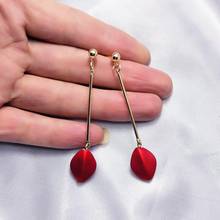 Trendy Long Geometric Drop Earrings Women Jewelry Korean Delicate Acrylic Earrings 5Color Fashion Statement Dangle Earring Gifts 2024 - buy cheap