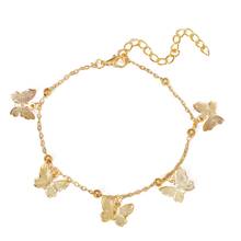Fashion Boho Butterfly Charms Anklets for Women Gold Silver Color Chain Ankle Bracelet on The Leg  Bohemian Foot Jewelry 2024 - buy cheap