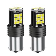 Bombilla LED de freno trasero para coche, luz de marcha atrás, blanca, roja y amarilla, 1156 BA15s 7506 P21W R10W R5W 3030, 2 uds. 2024 - compra barato