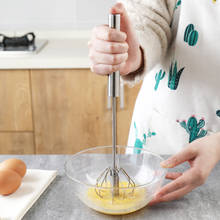 Semi-automatic Egg Beater Stainless Steel Egg Whisk Manual Hand Mixer Self Turning Egg Stirrer Kitchen Egg Tools