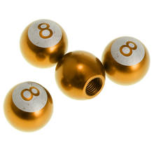 4 PCS Car Bicycle Wheel Tire Air Valve Stems Cap Dust Cover 8 Ball Gold 2024 - buy cheap