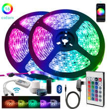 RGB LED Strip Light SMD 3528 5050 Waterproof 5M 10M Diode Tape WIFI&Bluetooth Controlle With DC12V Power Adapter Room Decoration 2024 - buy cheap