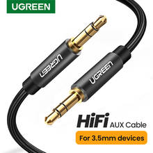 Ugreen-cabo de áudio estéreo auxiliar de 3.5mm, conexão macho para macho, para carro, casa, som estéreo 2024 - compre barato