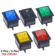 Rocker Switch ON-OFF 2 Position 4 Pins / 6 Pins  Electrical equipment With Light Power Switch 16A 250VAC/ 20A 125VAC 2024 - buy cheap