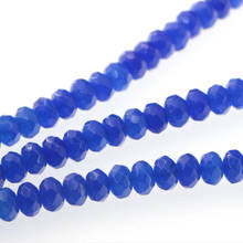 Beautiful 5x8mm Blue Jades Chalcedony Faceted Loose Abacus Beads Accessories Design Woman Girl Part for Necklace Bracelet 15" 2024 - buy cheap