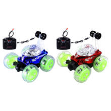 4WD Remote Control RC Stunt Car Toy Rotating 360°Flip Lights for Children Rechargeable Vehicle w/ Colorful Lights 2024 - buy cheap