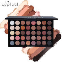 POPFEEL 40 Colors Highly Pigmented Nudes Warm Natural Matte Shimmer Cosmetic Eye Shadows Pallet Powder Palette 2024 - купить недорого