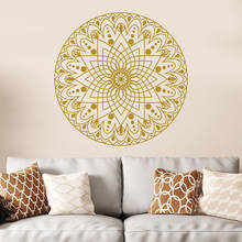 Decalque da parede Mandala, Mandala Etiqueta, Boho Etiqueta, Bohemian Quarto Decor, Mandala Flor Decalque, yoga Adesivo de Vinil, A12-063 2024 - compre barato