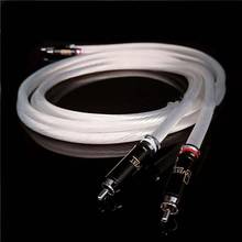 1 par de cables de Audio RCA chapados en plata, Hifi, WBT, Cable RCA de interconexión de Audio con Cable de enchufe RCA 2024 - compra barato