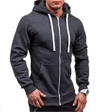 Chaqueta con cremallera para hombre, en 5 colores Sudadera con capucha, chándales, prendas de vestir exteriores, negro, gris, azul marino, ropa de calle 2024 - compra barato