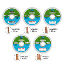 2 unids/lote trenza de desoldadura 1,5mm 2,0mm 2,5mm 3,0mm 3,5mm soldadura mecha para removedor de reparación de BGA herramientas 2024 - compra barato