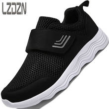 Summer Mesh Breathable Leisure Sports Single Mesh Shoes Walking Shoes Middle-Aged Old Dad Shoes Old Man Magic Buckle Soft Bottom 2024 - buy cheap